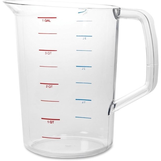 Rubbermaid Commercial Products Cup Measure Bouncer 4QT Clear RCP3218CLE