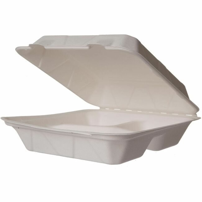 Vegware Clamshell Nat Fbr 9"3C 200C VEGVWHC93NFA