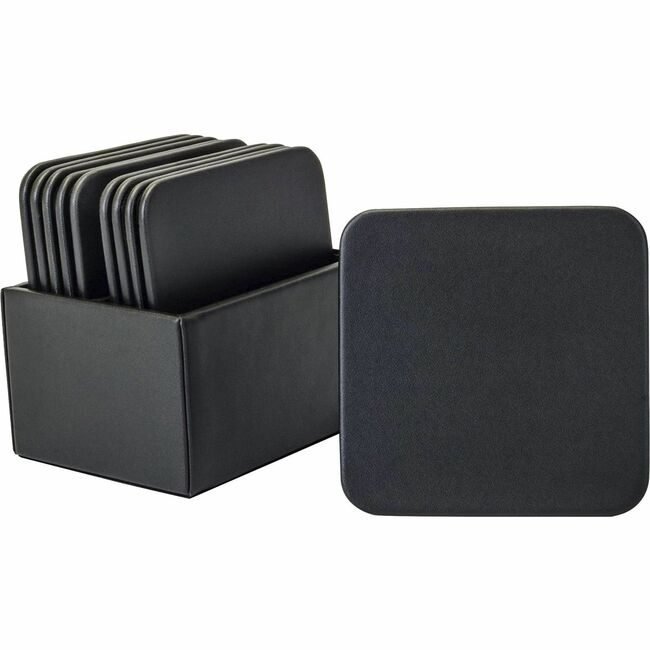 Dacasso Coaster Set Lthr Sq 10 DACA1043