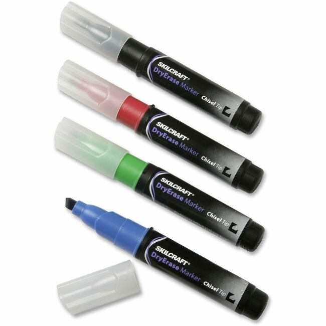 SKU-LEVEL VERIFICATION REQUIRED Markers Dryerase Chisel 4 Pack NSN5538142