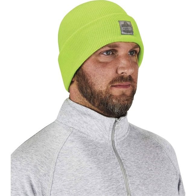 Ergodyne Rib Knit Beanie Cuffed Lime EGO16806
