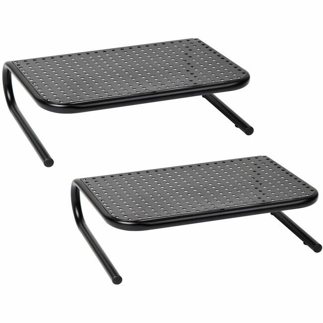 Mind Reader Products Stand Monitor Mtl Black 2 EA EMS2METMONSTBLK