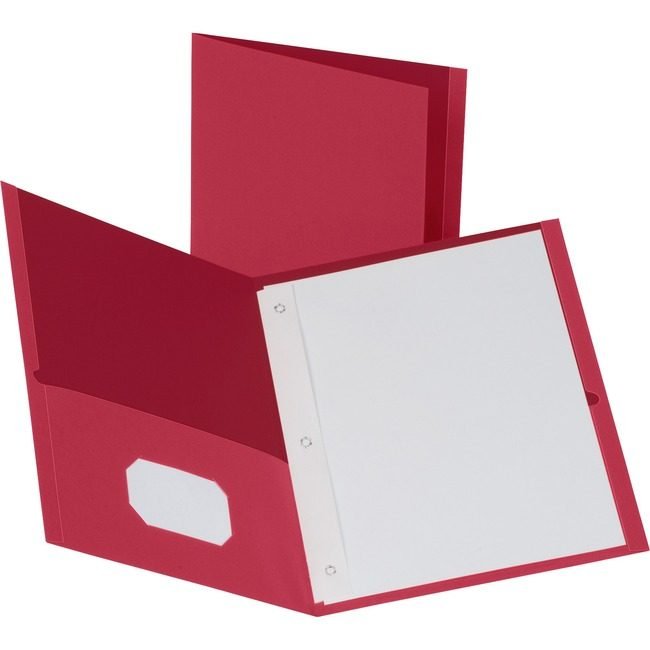 Business Source Folder 2POCKET W/Fastnr Red BSN78510