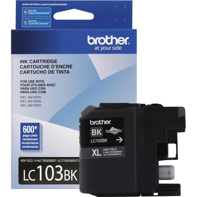 Brother International Cartridge Ink 600 PG Black BRTLC103BK