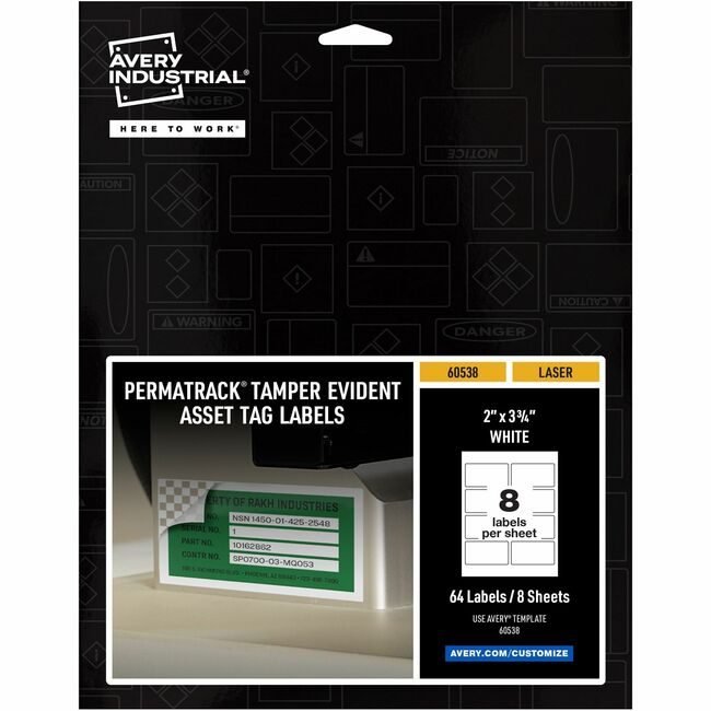Avery Products Corporation Labelte Assettag We 8UP AVE60538