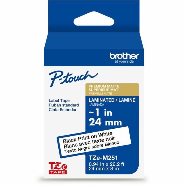 Brother International Cartridge Tape Matte 1" BRTTZEM251G