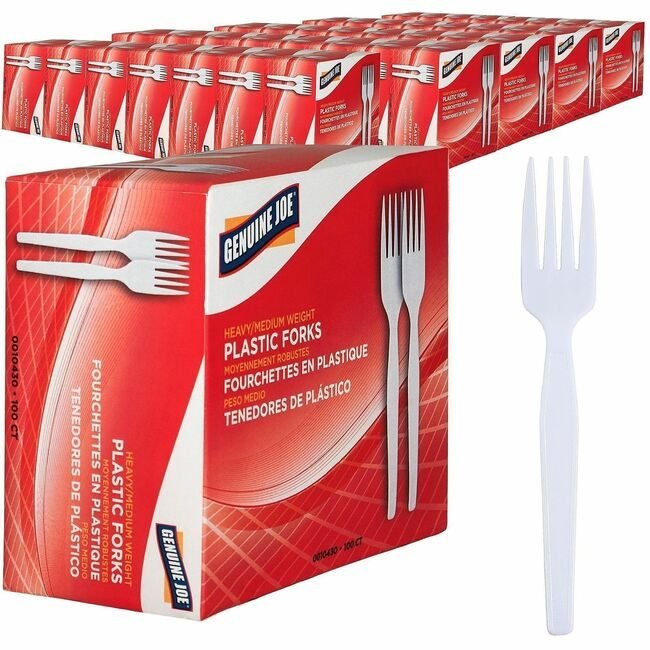 Genuine Joe Fork Hvy Wgt Bxd 100 Count GJO0010430CT