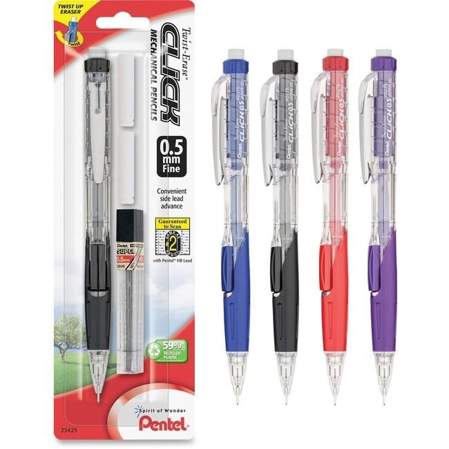 Pentel of America Pencil .5MMTWTERS Clk 1 Pack PENPD275TLEBP