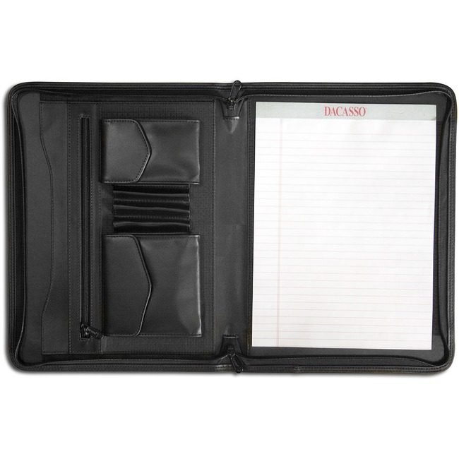 Dacasso Port Lthr Zip-Arnd Black DACE1004
