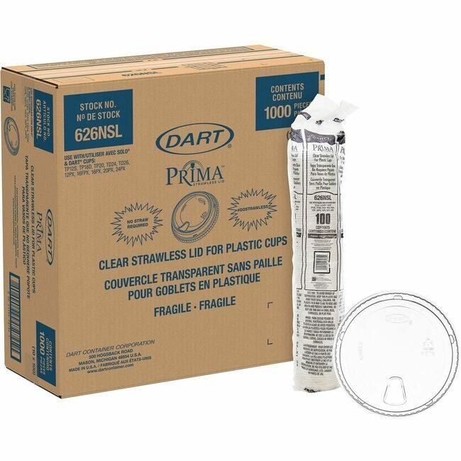 Dart Container Corporation Lid 12-24OZ Pet Strawless DCC626NSLCT