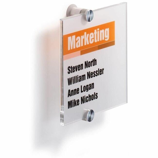 DURABLE Sign Acrl Wall 5.7X5.7 Tr DBL482219