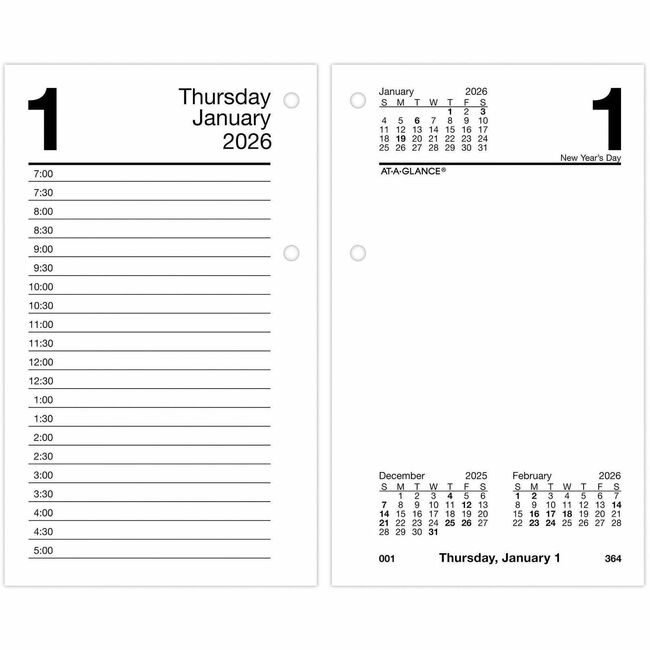 ACCO Brands AT-A-GLANCE Deskcal Daily Ref Standard AAGE71750