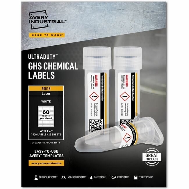 Avery Products Corporation Labels Ghs 60UP Lsr We AVE60518