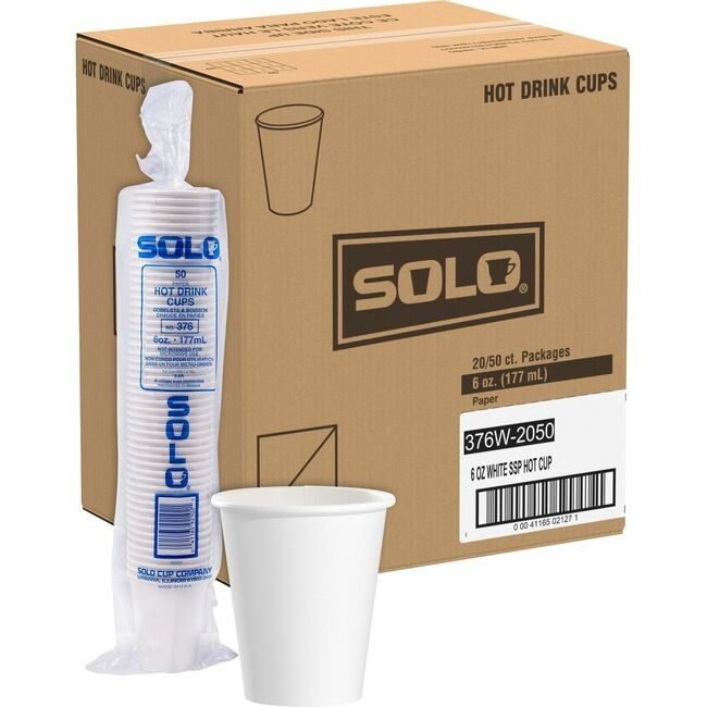 Dart Container Corporation Solo Cup Hot 6OZ White SCC376W-2050