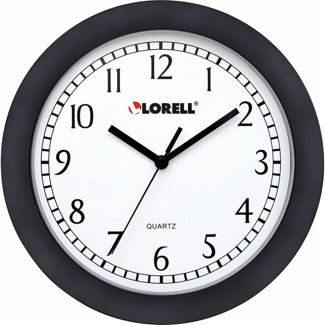 Lorell Clock Wall Profile 9" Black LLR60987