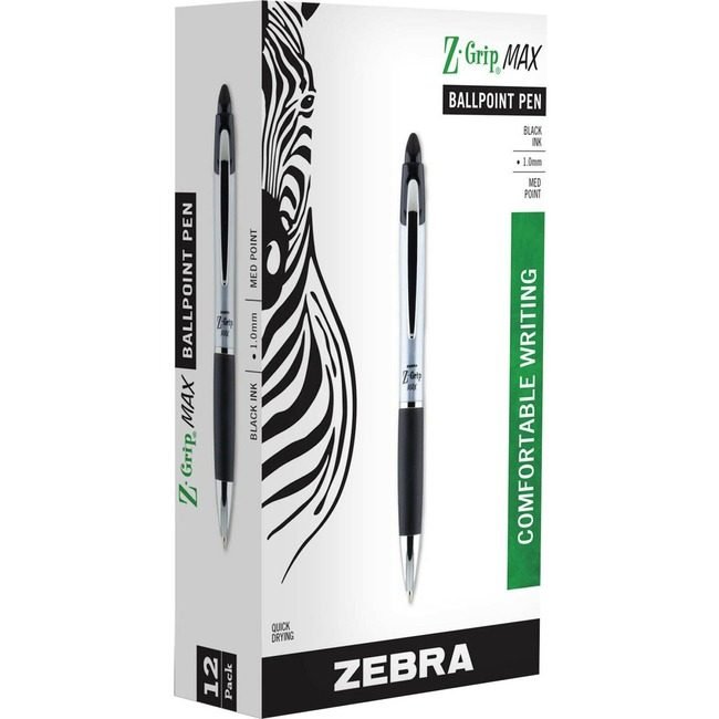 Zebra Pen Corporation Z-Grip Max Bp Rt 1.0 Black ZEB22410