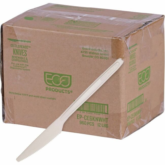 Eco-Products Knife Cutlerease Dis Com White ECOEPCE6KNWHT