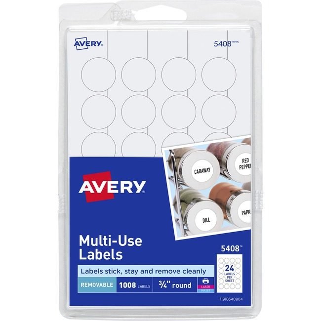 Avery Products Corporation Label Removeable Round 3/4" AVE05408