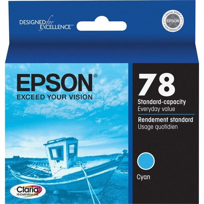 Epson America Crtdg Ink RX580 R380 Cyn EPST078220-S