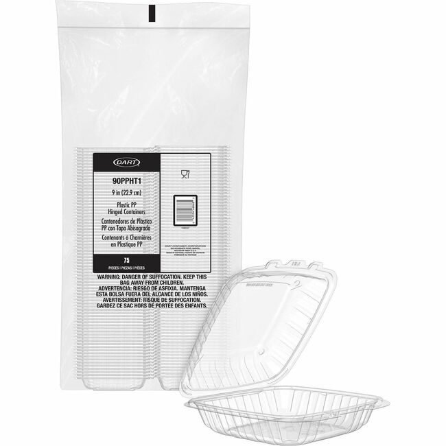 Dart Container Corporation Hingd 9" Plastic Pp DCC90PPHT1