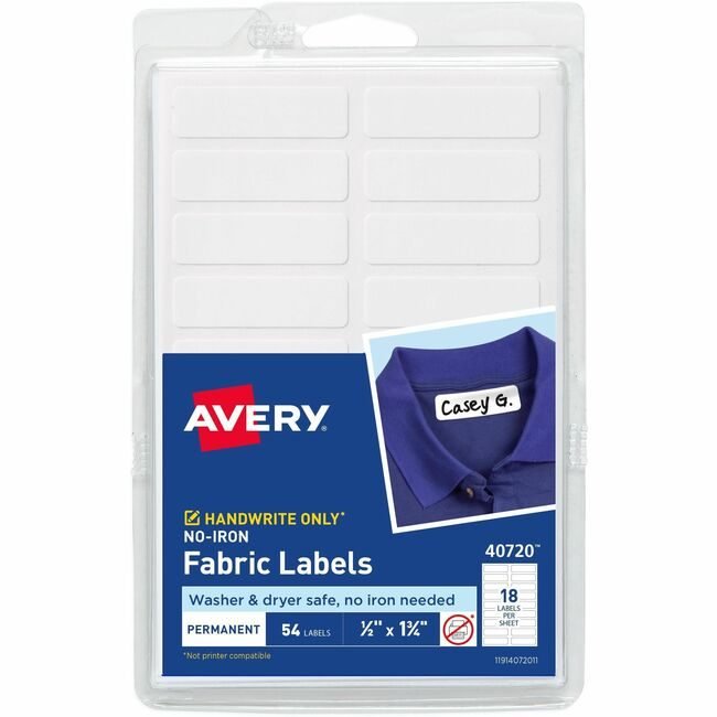Avery Products Corporation Label Noiron We 18UP AVE40720