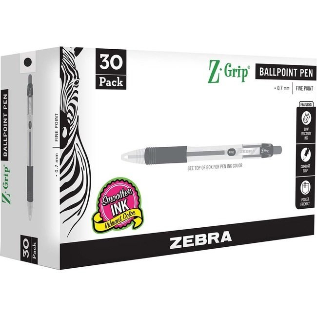 Zebra Pen Corporation Z-Grip Rt Bp 0.7MM Black ZEB25130