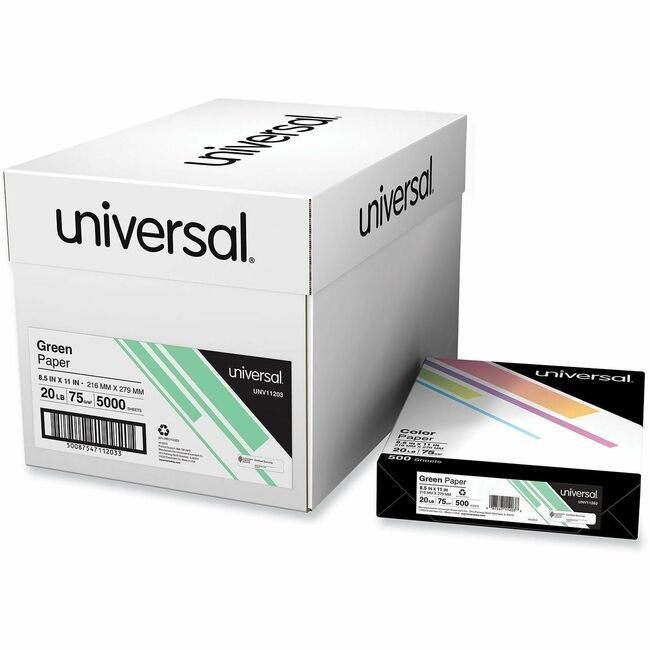 Universal Office Products Paper Xero/Dup 20# Letter Green UNV11203CT