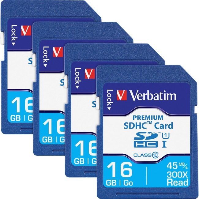 Verbatim Americas Card Mem Sdhc Premium 16GB VER96808BX