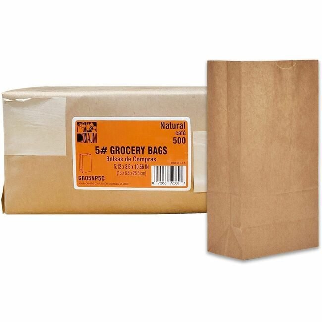 AJM Packaging Corporation Bag Paper 5# AJMGB05NP5CES