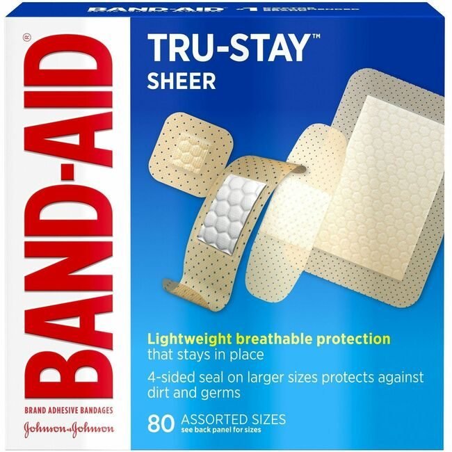 Kenvue Band-Aid Bandages Sheer Assorted 80 J&J MNI46691