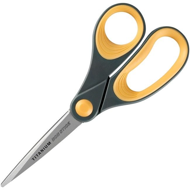 SKU-LEVEL VERIFICATION REQUIRED Scissors Titanm Str 8"GY/YW NSN6296578
