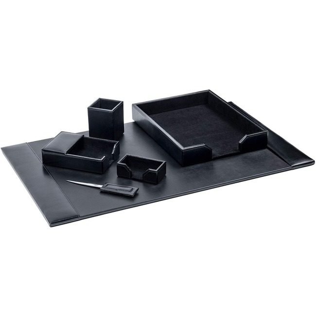 Dacasso Dsk St Bnd Lthr Black 6PC DACD1401
