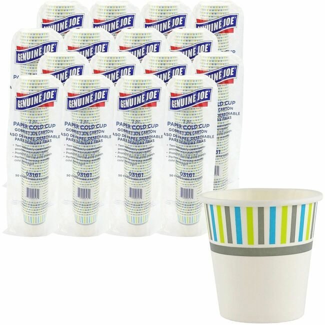 Genuine Joe Cup Cold Paper 3OZ 50 Pack GJO03161CT