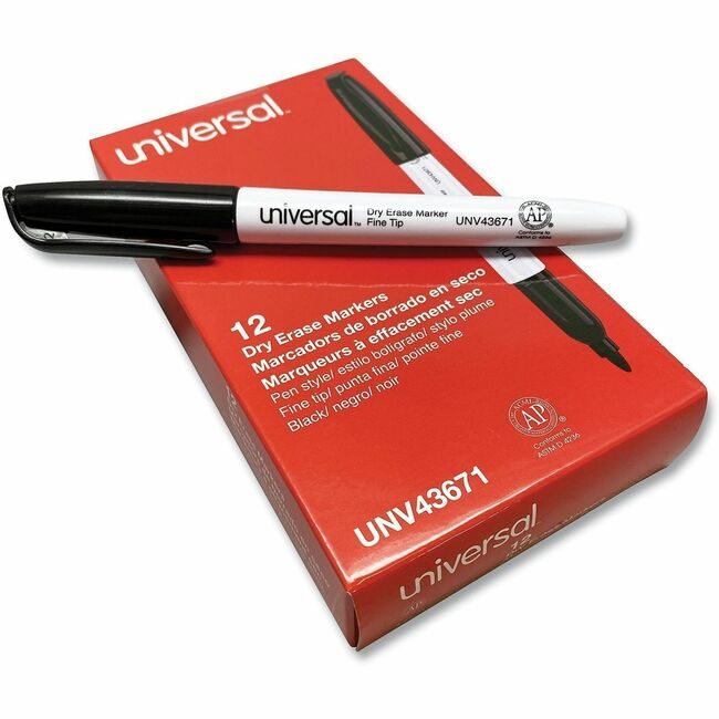 Universal Office Products Marker Dry Erse Fp Black UNV43671