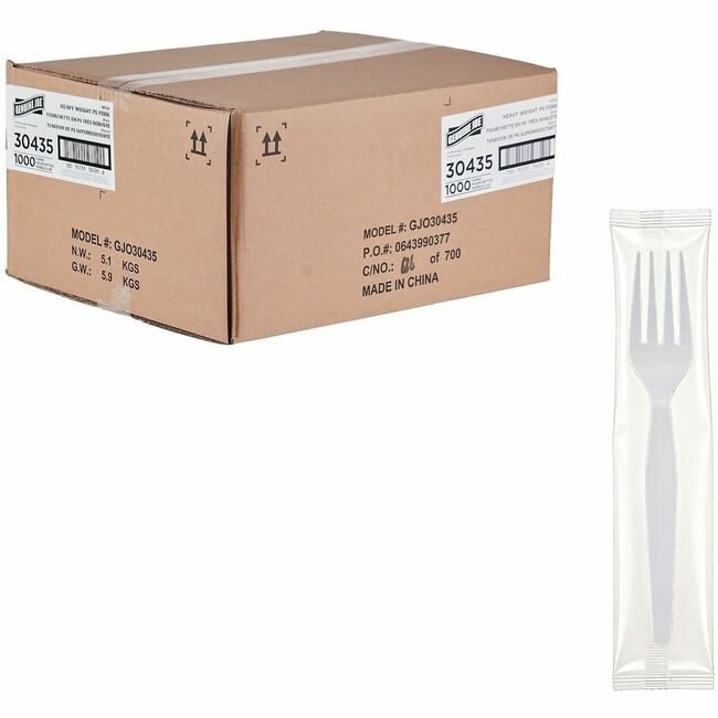 Genuine Joe Fork Hw Ps White Iw GJO30435