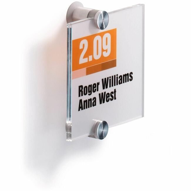 DURABLE Sign Acrl Wall 4.12X4.12 Tr DBL482019
