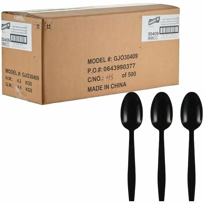 Genuine Joe Spoon Hw Pp Black GJO30409