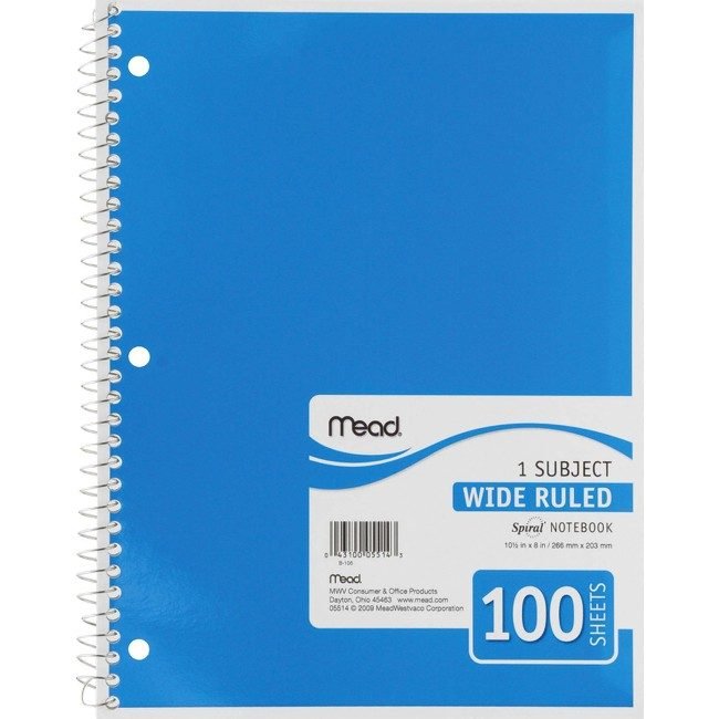 ACCO Brands Mead / Five Star Notebook Wb 1SUB Wr 100SHT MEA05514
