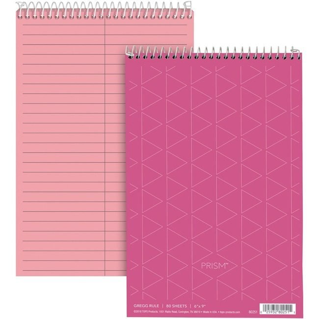 TOPS Products Book Steno Prism Gregg Pink TOP80254