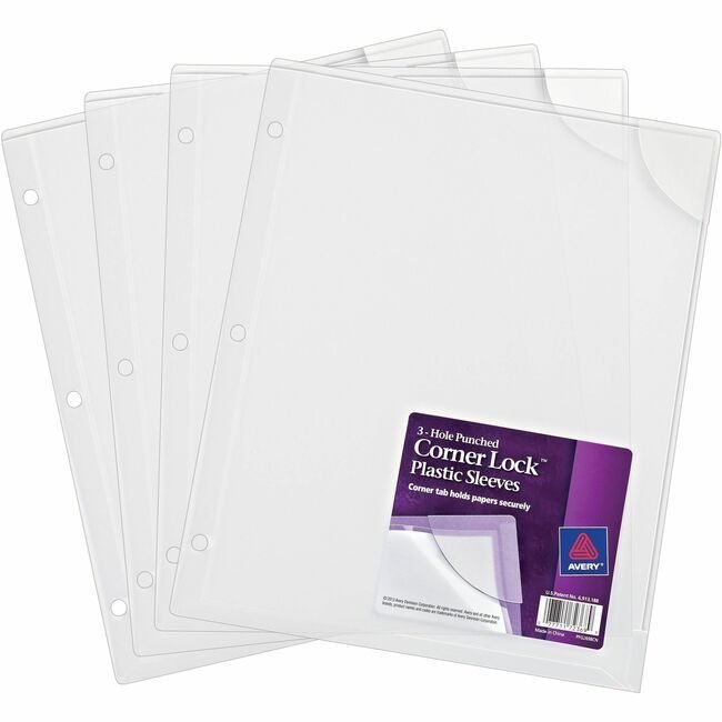 Avery Products Corporation Sleeve Plastic Crnrlock Clear AVE72269