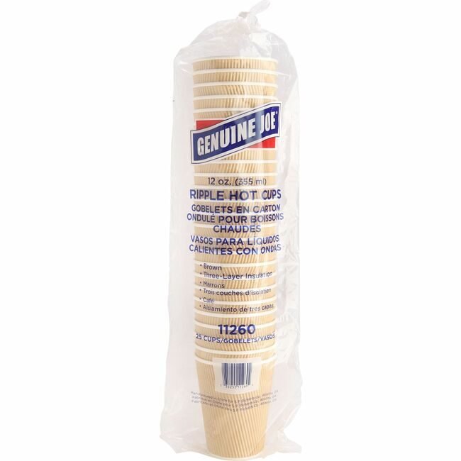 Genuine Joe Cup Ripple Hot 12OZ GJO11260
