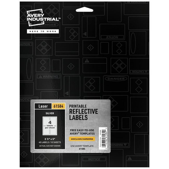 Avery Products Corporation Label Reflect 3.5X5 AVE61584