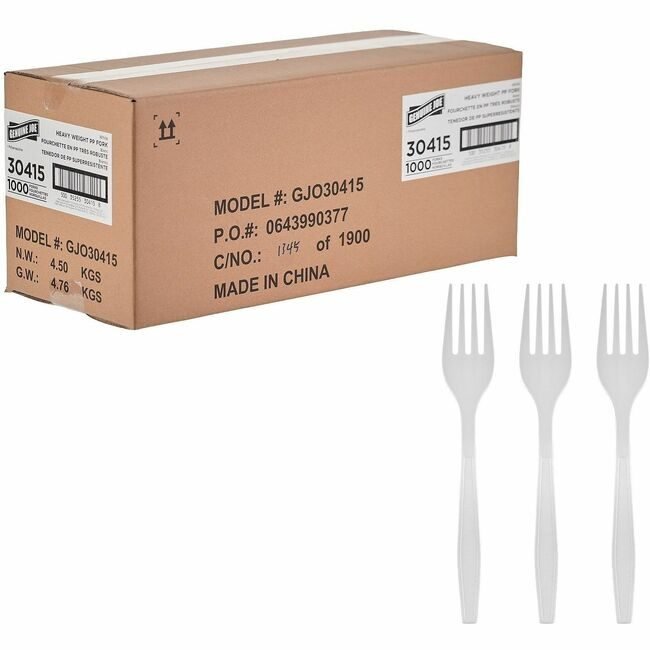 Genuine Joe Fork Hw Pp White GJO30415