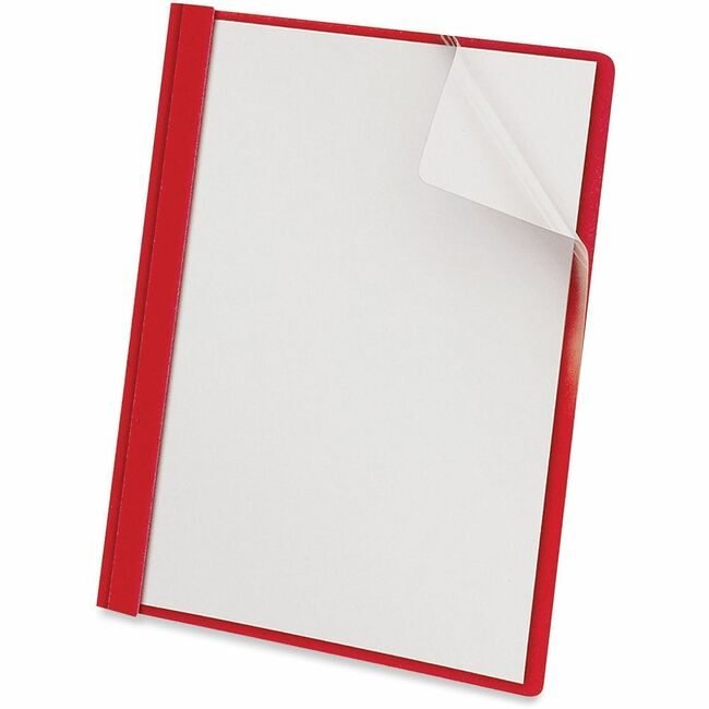 Universal Office Products Cover Rpt Clear Front Red UNV57123