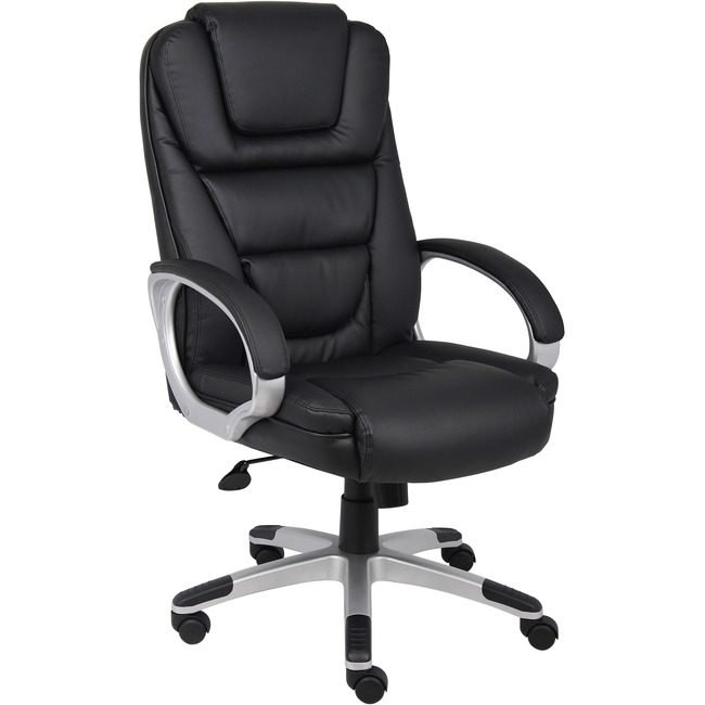 Boss Office Products Hi Bk Blk Lthr BOPVSBO8601