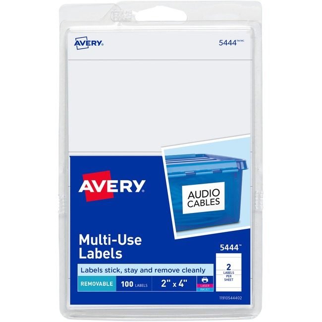 Avery Products Corporation Label Removeable 2X4 We 100 AVE05444
