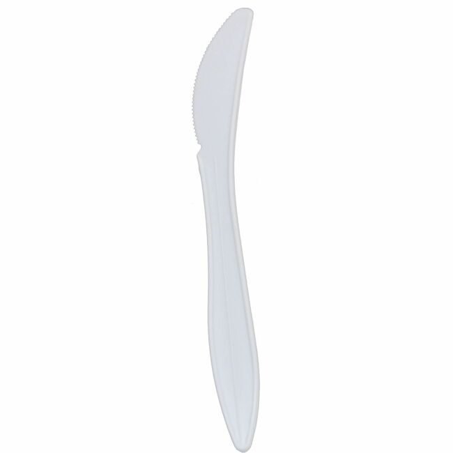 Karat by Lollicup Knife Med-Weight/White KRTU2006W