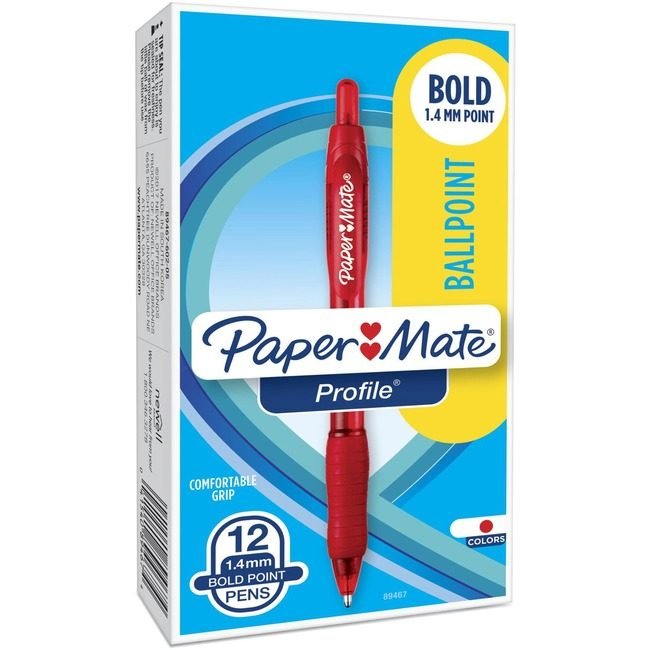 Newell Brands Paper Mate Pen Profile Retrct 1.4MM Red PAP89467