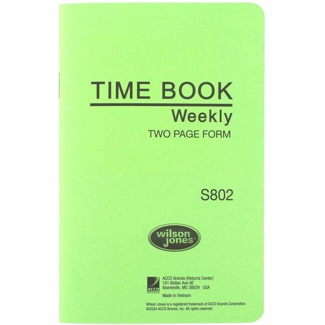 Wilson Jones / ACCO Brands Book Time 2PG/WK 6.75X4-1/8 WLJS802