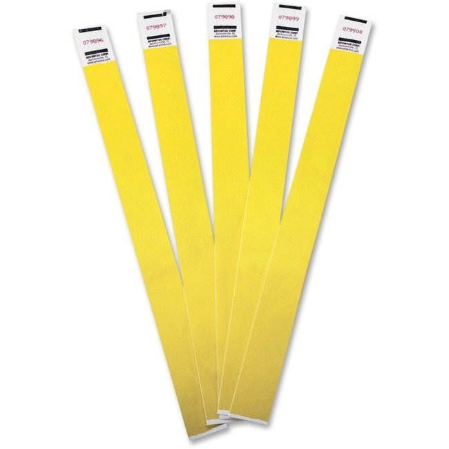 Advantus Corporation Lanyards WRIST BAND1C Yellow AVT75444